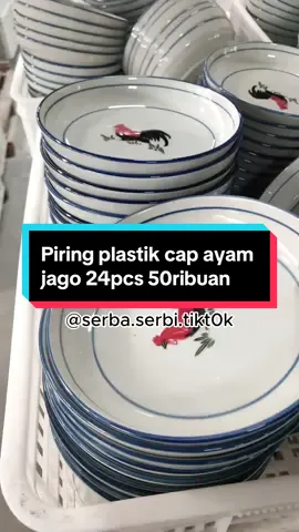 Piring cap ayam jago 24pcs cuma 54ribu! #piring #piringplastik #piringplastikmurah 