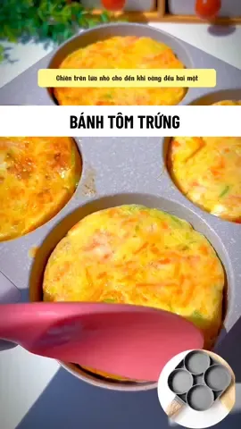 Làm bánh tôm trứng đơn giản tại nhà với chiếc chảo 4 ngăn. #hoagao79 #monngonmoingay #ancungtiktok #nauancungtiktok #chao #tom #trung 