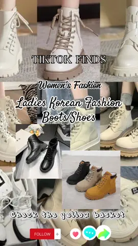 Ladies Korean Fashion Boots/Shoes Get yours now! Check the yellow basket! #koreanbootsforwomen #ladiesboots #womenshoes 