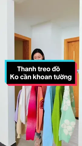 Thanh treo rèm, quần áo thông minh, không cần khoan tường, chịu tải tốt #thanhtreokhongcankhoantuong #đồgiadụng #xuhuong #vairal #fyp #giadungtienloi #giadungthongminh 