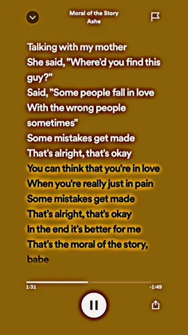 moral of the story #fyp #spotify #spedupsounds #viral 