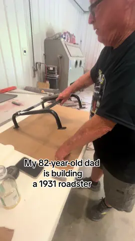 My 82-year-old dad is building a 1931 roadster. He’s making a new seat bracket for his front seat. He’s taking the bracket for a bucket seat and expanding it to make it into a bench seat. Follow along with us on this car journey and… Enjoy the ride! ##oldcar##oldcars##oldcarchallenge##oldtruck##oldtrucks##roadster##barndominium##classiccars##barn##fyp##foryou##classiccar##82yearsandgoing##mechanic##engineering##fy##fypage##huggerorange##carbuild##roadki11er##ducktail##ducktailrun