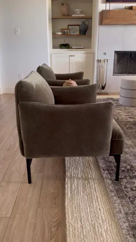Modern chenille olive green chairs✔️ #fyp #hometok @West Elm #cozyhome #cozyliving 