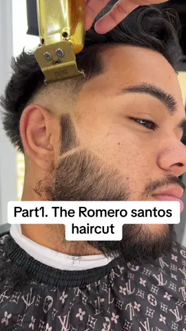 Part1. The romero santos cut  - #Barbertok #barber #oddlysatisfying #katybarber #besthoustonbarber #losangelesbarber #labarber #miamibarber #houstonbarber #katytx #cypressbarber #dallasbarbers 