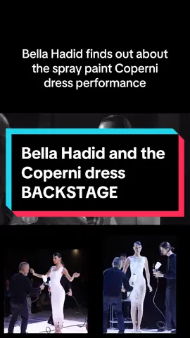 Its a clip from a documentary called “The Making of a Dress” by Jean du Sartel where Bella Hadid finds out the transformational power of the painted dress by Coperni #TikTokFashion #fashionforyou #bellahadid #coperni