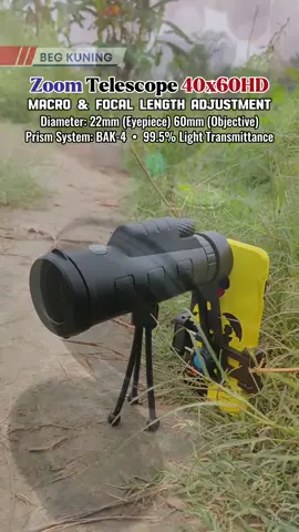 40X60 Zoom Monocular Telescope Lens For Smartphone Camera Holder + Compass Clip Tripod for Hiking Camping Features: ✓ 40 x 60 high power magnification FMC enhanced multilayer green film ✓ Increases light transmission for a clearer and clearer brighter image ✓ See things 40 times closer; field of view: 4,921.3 ft / 31,168.0 ft ✓ Universal compatibility smartphone adapter ✓ Compatible with almost all other smartphones on the market ✓ It can resist shake and allow hands-free viewing ✓ This monocular can be used anywhere you want ✓ Perfect for viewing wildlife such as birds and other wild animals ✓ Activities such as concerts, sports games, trips ✓ Outdoor exploration such as hiking, camping, fishing, hunting, etc ✓ One-hand operation: lightweight and compact ✓ Easier and more comfortable for outdoor use ✓ Durable to use: rubber coating protects the body from bumps and wear ✓ Low Night Vision ✓ Provide the best view on your outdoor adventures ✓ Multilayer optics that guarantee superior light transmission and brightness #monocular #phonelens #telescope #hikingmalaysia #campingmalaysia #phonetelescope #maharajatiktok #wanoutdoortravel 