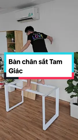 Bàn Chân Sắt Tam Giác Lắp Ráp #sattamgiac #banlamviec #banchansat #homeofficechannel 
