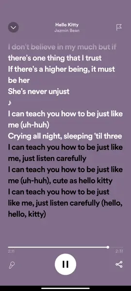 - just listen carefully // Jazmin Bean - Hello Kitty #spotify #songs #lyrics #music #speedsongs #❤️‍🔥❤️‍🔥❤️‍🔥 