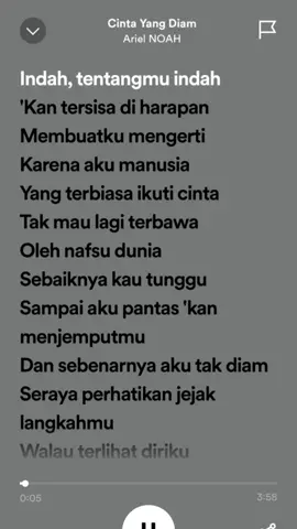 #arielnoah #cintayangdiamarielnoah #lirik #musik #musikindonesiadispotify #musikviral #musikindonesia #fypシ゚viral #fyp #liriklagu #lirikvideo #lirik #cintayangdiam 