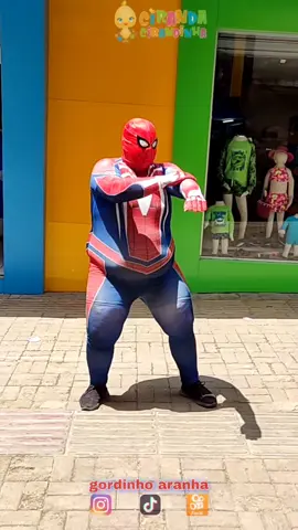 mandei uns passinho no meio do centro 🤣🤣🤣 #gordinhoaranha #dino #marvel #fyp #spiderman #spiderverse #gordinho #rouge #ragatangarouge 