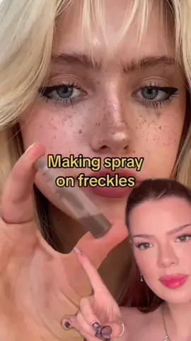 Making my own fake freckles spray? #makeuphacks   