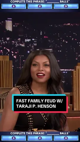 #TarajiPHenson is determined to beat Jimmy in Fast Family Feud! #FallonFlashback 