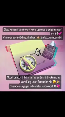 Grattis till vinsten! 🥳 #fransarhemma #fransförlängninghemma #fransförlängningskit #fransrutin #tjejtips #sminktips 