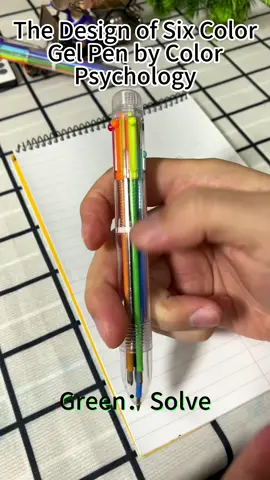 #pen #Stationery A Psychologically Designed Six-Color Pen