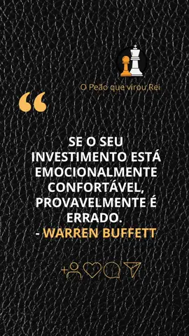 Curta o video e siga o nosso perfil, salve o video pra mais ver mais tarde e envie pra um amigo | se o seu investimento está emocionalmente confortavel, provavelmente é errado |  #susseso  #dinheiro  #inteligenciafinanceira  #motivação  #frasemotivação