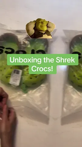 Unboxing the #crocsxshrek #crocs #shrek #beckermantwins 