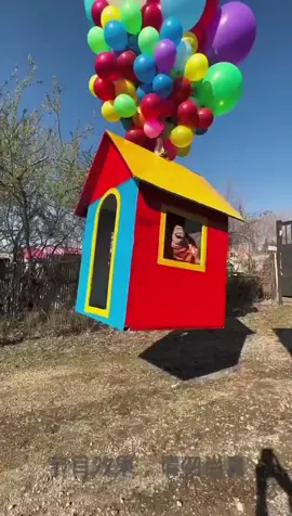 Flying house …#DIY #balloon #fly
