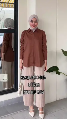 Kemeja Basic polos Premium bahan katun Toyobo import premium #kemejabasic #kemejabasicpolos #kemejabasicwanita #fyp 