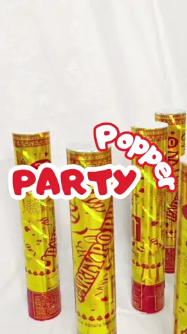 Party popper biasanya digunakan untuk pesta ulang tahun,tahun baru atau pembukaan bisnis agar semakin meriah😍 Rp13.200