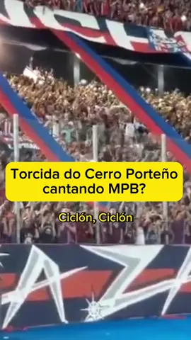 Torcida paraguaia cantando MPB? #torcida #futebol #arquibancada #torcidas #alceuvalença #musicabrasileira #mpb 