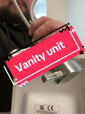 Installing a vanity unit in a cloakroom toilet, far better for storing some roll and a bottle of cleaner 👍 full installation from basin ripout to new unit #plumber #plumbing 