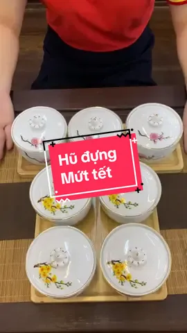 Hũ đựng mứt tết 2024 . Gốm sứ cao cấp . An toàn và dễ dàng sử dụng    #khaydungmuttet  #hudungmut #hudungmuttet #khaydungbanhkeo #gomsubattrang 