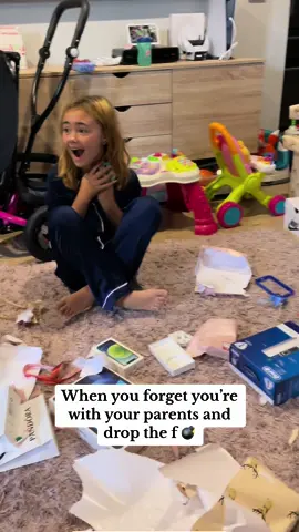 How quick she was to lie and try covering up her swearing 🤦‍♀️@🫀  #caughtswearing #kidsswearing #cursing 