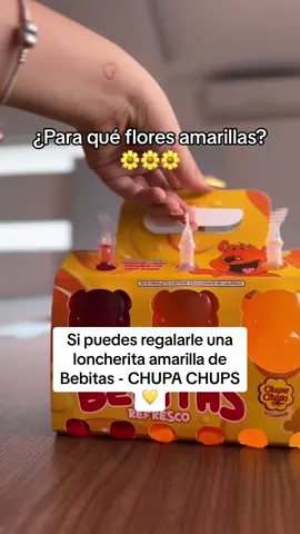 ¿Qué mejor regalo que una loncherita Bebitas? Esta belleza amarilla si conquista, 100% garantizado.🫶🏻✨  #floresamarillas #ChupaChupsLoncheritas #trend #fyp #tendencias #viral  