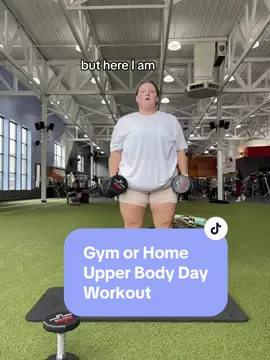 Love how versitile this workout was! Give it a try your next upper body day! #plussizegymbestie #weightloss #LifeOnTikTok #tiktokpartner #plussize #plussizefitness #momswholift #girlswholift #GymTok #workout #workoutroutine #upperbody #upperbodyworkout 