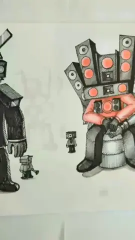 How to draw Titan Speakerman mini วาดไททันสปิกเกอร์แมนเวอร์ชั่นน่ารัก #TikTokสายอาร์ต #TikTokconmunityth #TikTokclubth #drawing #titanspeakerman #skibiditoilet 