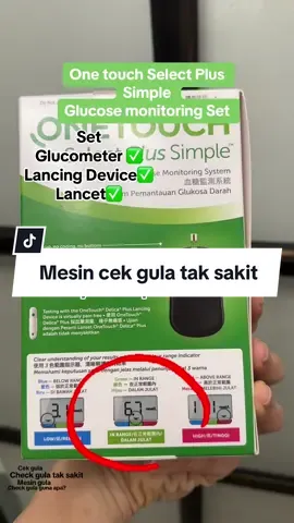 Alat cek Kencing Manis utk chek gula... cek gula tak sakit . Mesin yang ada warna petunjuk result! #glucometer #alatcekguladarah #kencingmanis #diabetes #guladarah #fyp #fyppppppppppppppppppppppp #cekguladarah #onetouchselectbloodglucose #dm 