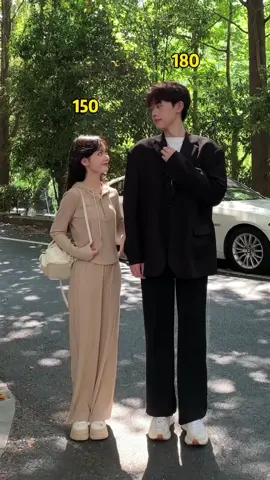 150和180真的差很多吗？#小个子女生穿搭 #身高差情侣 