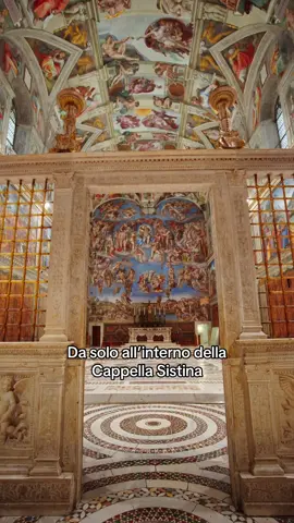 Da solo all’interno della Cappella Sistina Special tnx to Matteo Alessandrini #vatican #art #sistinechapel  #cappellasistina #michelangelo #fyp #arte