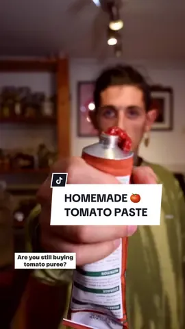 🥫HOMEMADE TOMATO PASTE - Super concentrated . Via @mensch.chef  📝 Recipe: Tomatoes (I’ve used the San Marzano but you can make it with any tomato really) Dehydrate at 50C X 8hrs The longer you dehydrate them the less water content, the stronger and concentrated the flavour Shelf life: 1 year 🤯 Share and follow to discover how to use it! KITCHEN ESSENTIAL N5! $tomatopure #hhomemadetomatoconcentrate #tomatopaste #plantbased #zerowaste #cheflife #sustainableliving #fyp