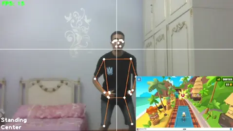 Subway using Pose Detection #computervision #programming #python #ai #fypシ #gaming #coding #subwaysurfers 