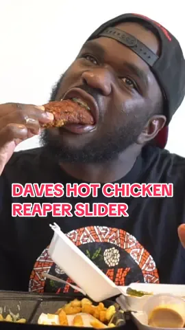 Tried Daves Hot Chicken Reaper slider. NEVER AGAIN!! #asmr #mukbang #foodtiktok #viral #mukbangeatingshow #asmrvideo #delicious #fyp #messyfood #happy #chicken #bigbites #fypシ #fypシ゚viral #daveshotchicken 