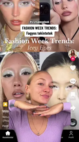 Fashion Week Trend: fagyos tekintetű smink🧊❄️🩵 Mutatom is belőle a saját verzióm. Kérdés/kérés van, írjátok meg kommentben!🥰💕 Neked tetszik ez a trend?🤩 #fashionweekmakeup #icymakeuplook #icyeyes #fagyos #hidegszínek #jég #jeges #csillogósmink #ragyogó #sminktrend #sminktrendek #sminktippek #sminktok #fashionweek2023 #sminkeljvelem #magyarsminkes #legújabbak #énverzióm #mutatomhogycsinalom #egyszerűsmink #könnyűsmink 