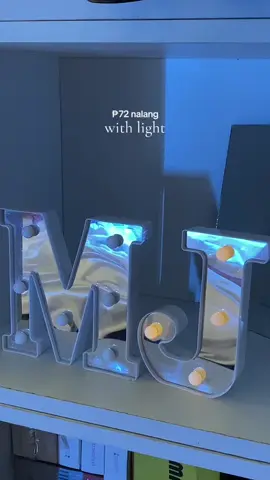 with light 🤭 #ledletter #ledletterlight #fyppppppppppppppppppppppp #affordable #checkoutnow #trendingtiktok #budolfinds #fypdongggggggg #highrecommended #fypage #ledlights #trending #roomdecor #salesalesale 