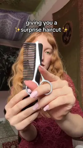 surprise haircut is the best kind bb  #asmrhaircut #cuttingyourhair #brushingyourhair #doingyourhair #hairplayasmr #hairasmr #combingyourhair do leah