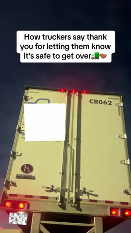 A “THANK YOU” can also be used to inform the driver you’re merging in front of, know that you are being sure it’s ok to get over in which the driver will FLICK their headlights🚛🫱🏾‍🫲🏽 #DroppNHook #C9Pede #TeamHookrz #18Wheeler #TruckingKnowledge #INT #ThankYou  #Safety 