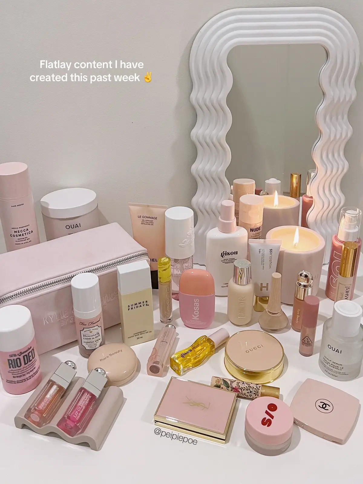 Thing I love doing is taking photos of makeup. Especially when the packaging and colour combo is nice too 😭😭💕 #beauty #BeautyTok #makeupflatlay #makeupcollection #makeupmess #makeupaesthetic #makeupproducts #makeupphotography 