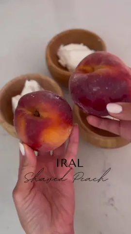 VIRAL shaved peach I have seen this shaved ice fruit trend everywhere and couldn’t wait to give it a try. We froze our peaches for 24 hours, then paired shaved peach with thick homemade greek yogurt, a drizzle of raw honey and ground cardamom for the ultimate healthy sundae! . . . #shavedice #peach #viral #foodreels #trending #peaches #yogurt #pistachio #Foodie #foodstagram #foodstyling #FoodLover #kitchen #cooking #kids #buzzteedfood #foodblogger #Summer #dessert #family #eeeeeats 
