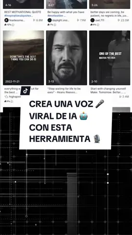 🎙️📱¡Descubre el secreto para generar una voz viral de IA en TikTok y conseguir millones de visitas! 💥💰 Sigue los pasos en Elevenlabs Labs y obtén una cuenta gratuita. #inteligenciaartificial #herramientasdigitales #creadordigital #elevenlabs #elevenlabsaudio #vozia #creadoresdecontenido #creadoresdetiktok #parati 