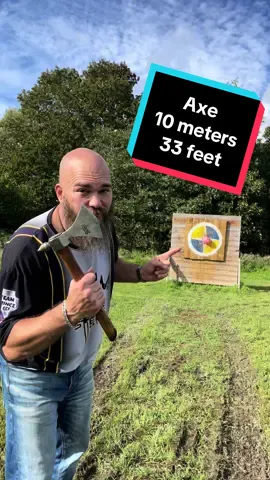 World champion in instictive axe throwing throw 10 meters (33 feet) and pops a ballon! This is a throw that my dear friend @Danger_ftc has made before here on TikTok! It is a fun one. Many ask how far back we throw and 10 meters (33 feet) you still have good accuracy with axes. I have thrown more then double this in previous videos. 🤘😊❤️🪓 #worldchampion #axethrower #trickshot #longdistance #knifethrower #axe  #likeasuperstar #likeaboss #professional #challengeaccepted #goviral #viralvideo #sweden #sverige #sverigetiktok #soulthrower #pehart #fun #livelife #stroke #strokesurvivor 