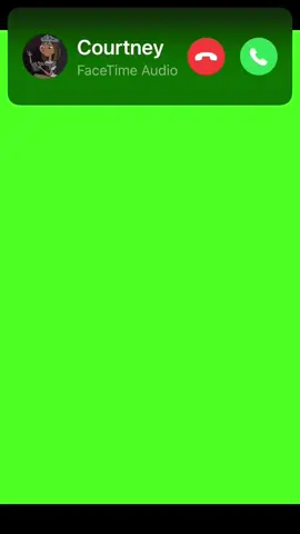 Courtney calling in green screen