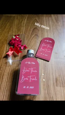 combo tem + chai #temchainuoc #wedding #biilydecor #preparewedding #baolixidamcuoi 