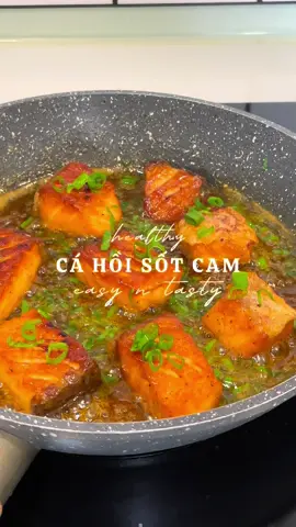 Cá hồi sốt cam cực tốn cơm 🤤 #cookingwithlina #homnayangi #Master2023byTikTok #xh #cahoi #cahoisotcam #comnha #monngontainha #naudeanngon 