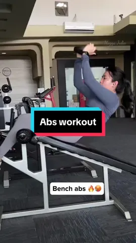 Bench abs 🔥 - - #abs #absworkout #Fitness #fitnessmotivation #gym 