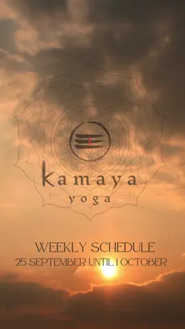 Weekly Schedule ✨ 25 September until 1 October 💫 Enjoy our exclusive end of summer morning packages & beautiful weekend sunset session. Stay tuned every week for new workshops & events in our upcoming schedule💫 🌞 Monday, Wednesday & Friday Morning Vinyasa 🕖 Time: 8:00 AM - 9:15 AM 🌿 Monday, Wednesday & Friday Restorative Alignment 🕗 Time: 9:30 AM - 10:45 AM 🧘‍♂️ Tuesday Yoga Nidra 🕙 Time: 6:30 PM - 7:45 PM 🌅 Friday Sunset Flow 🕙 Time: 6:30 PM - 7:45 PM ➰All classes are open to all levels.  Different options will be provided during practice to fit everyone’s needs. 🎁Ask for our monthly promotion.  #schedule #yoga #beirut #weeklyschedule #kamayayoga #hatha #beirut #vinyasa #sunset #ashtanga #lebanon #event #yogaflow