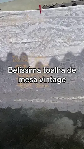 Mais uma belissima toalha de mesa que entrará no brecho ❣️#vintage #vintagefashion #brecho #brechovintage 